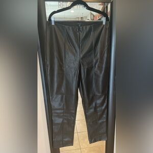 Plus Size High Quality Black Faux Leather Leggings